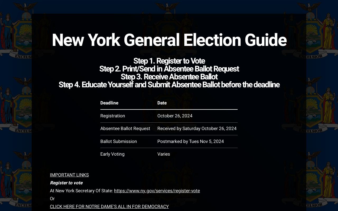 New York General Election Guide